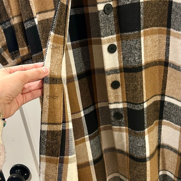 Long plaid shacket - Picture 4 of 4
